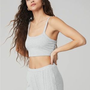 Alo Yoga Ribbed Crop Whisper Bra Tank